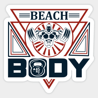 Beach body. Sticker